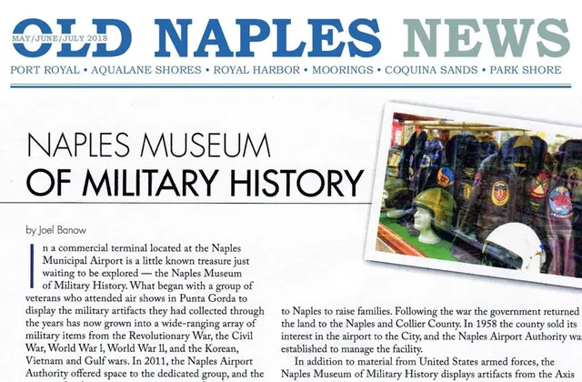 Photo for the story Naples Museum of Military History in Old Naples News Magazine