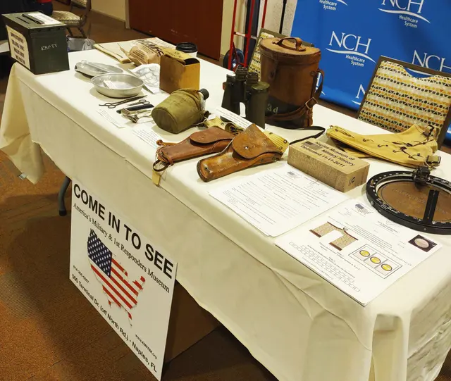 The display table setup for the NCH Veteran’s Expo