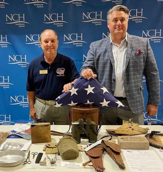 Board members Dave Hinds and Matt Holliday (representing NCH Hospital) at the Expo